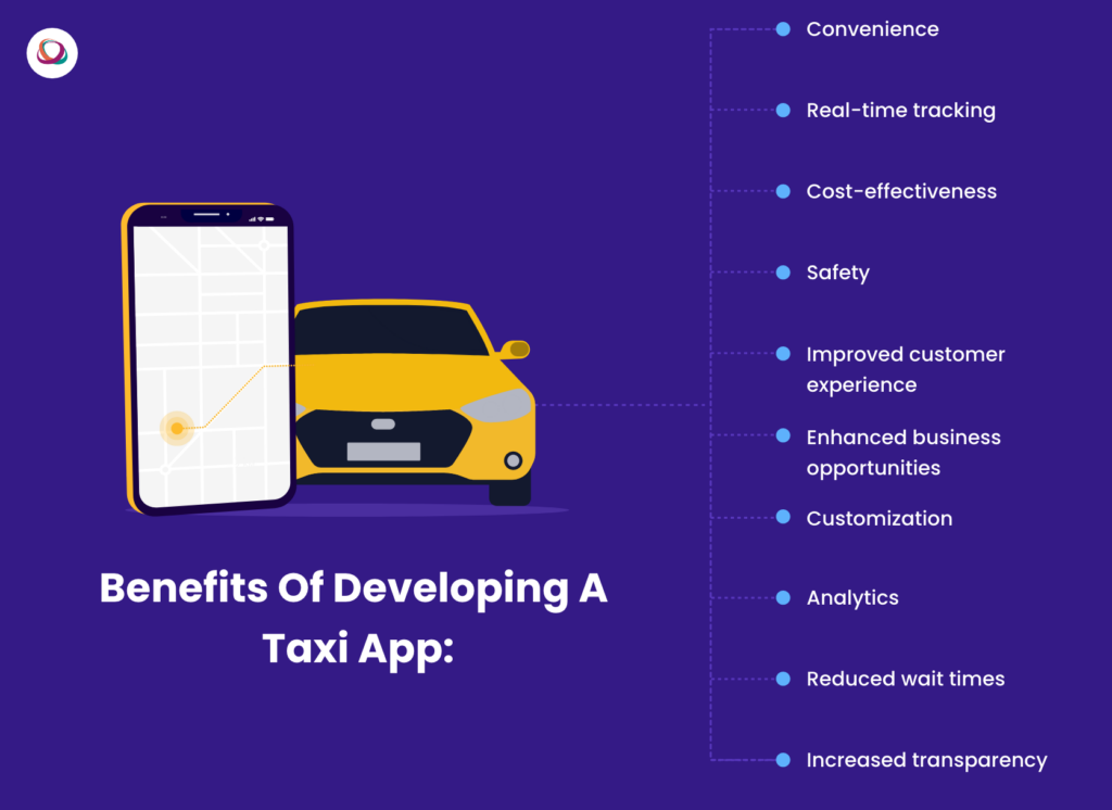 Benefits of developing a taxi app