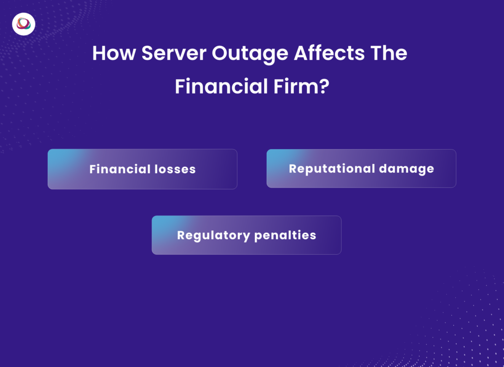 how server outage affect the financial firm