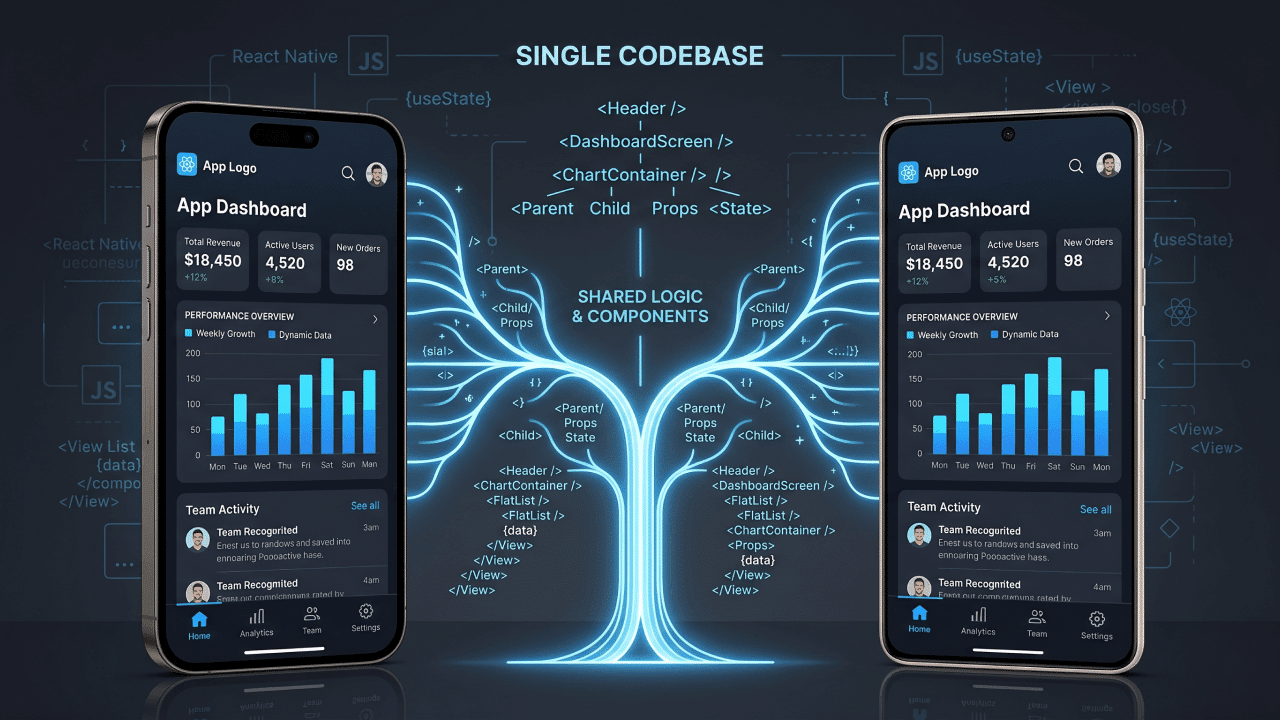 Single codebase splitting into matching iPhone and Android app interfaces